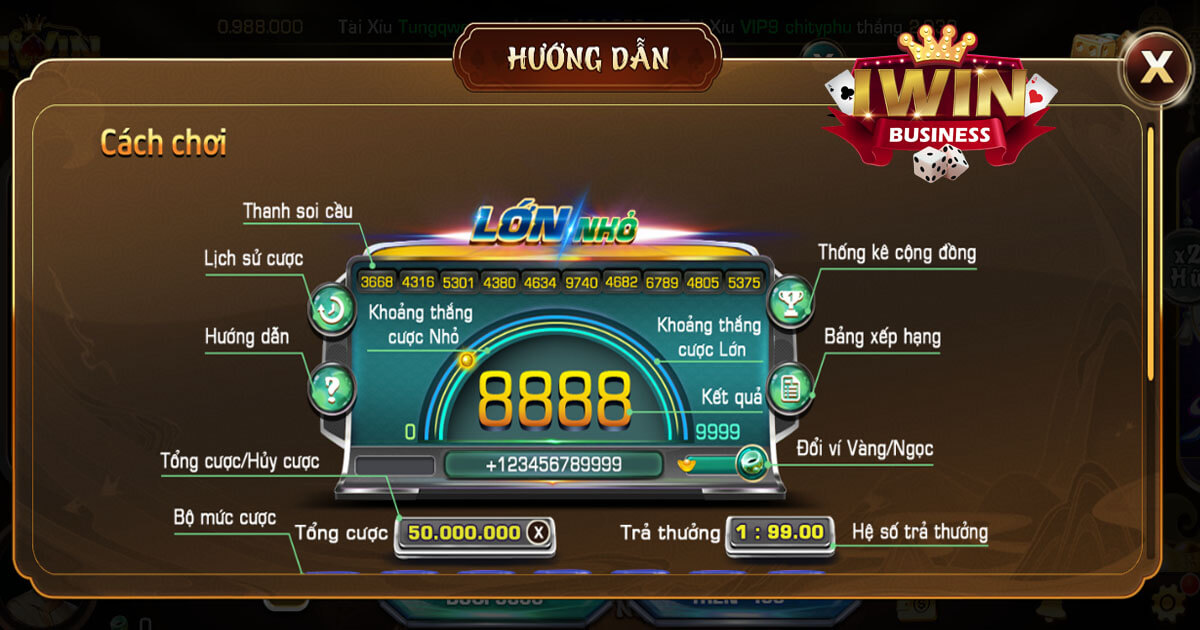 Giới thiệu luật lệ game Lớn Nhỏ iWin